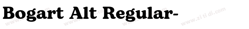 Bogart Alt Regular字体转换